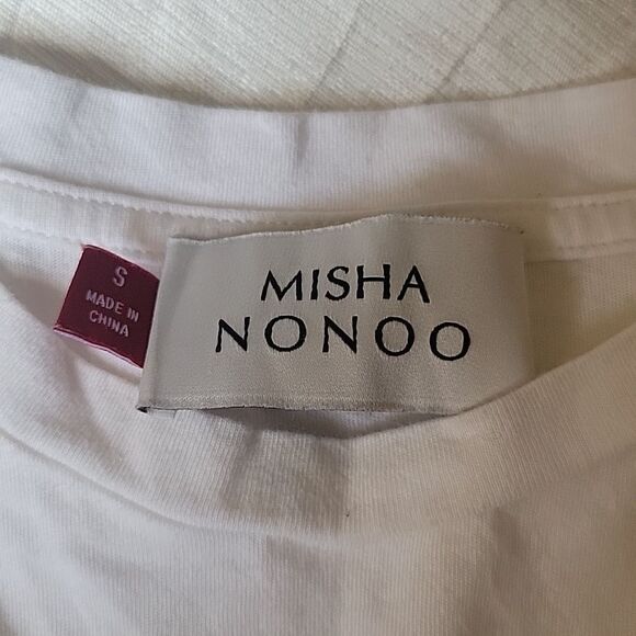 Misha Nonoo Women's White Tank Top Small 100% Cotton - Picture 3 of 5